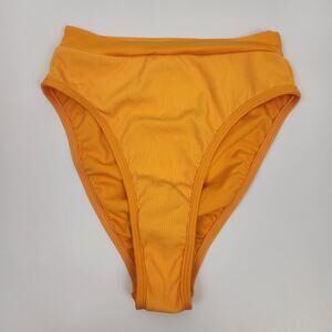 L*Space Frenchi Bikini Bottom in Mango Orange Size XL High Waisted